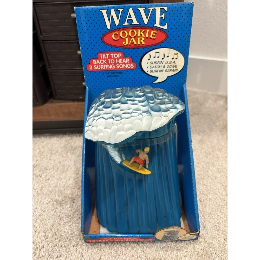 Surfing USA Beach Boys The Wave COOKIE JAR - Sealed In Box TESTED new Batteries